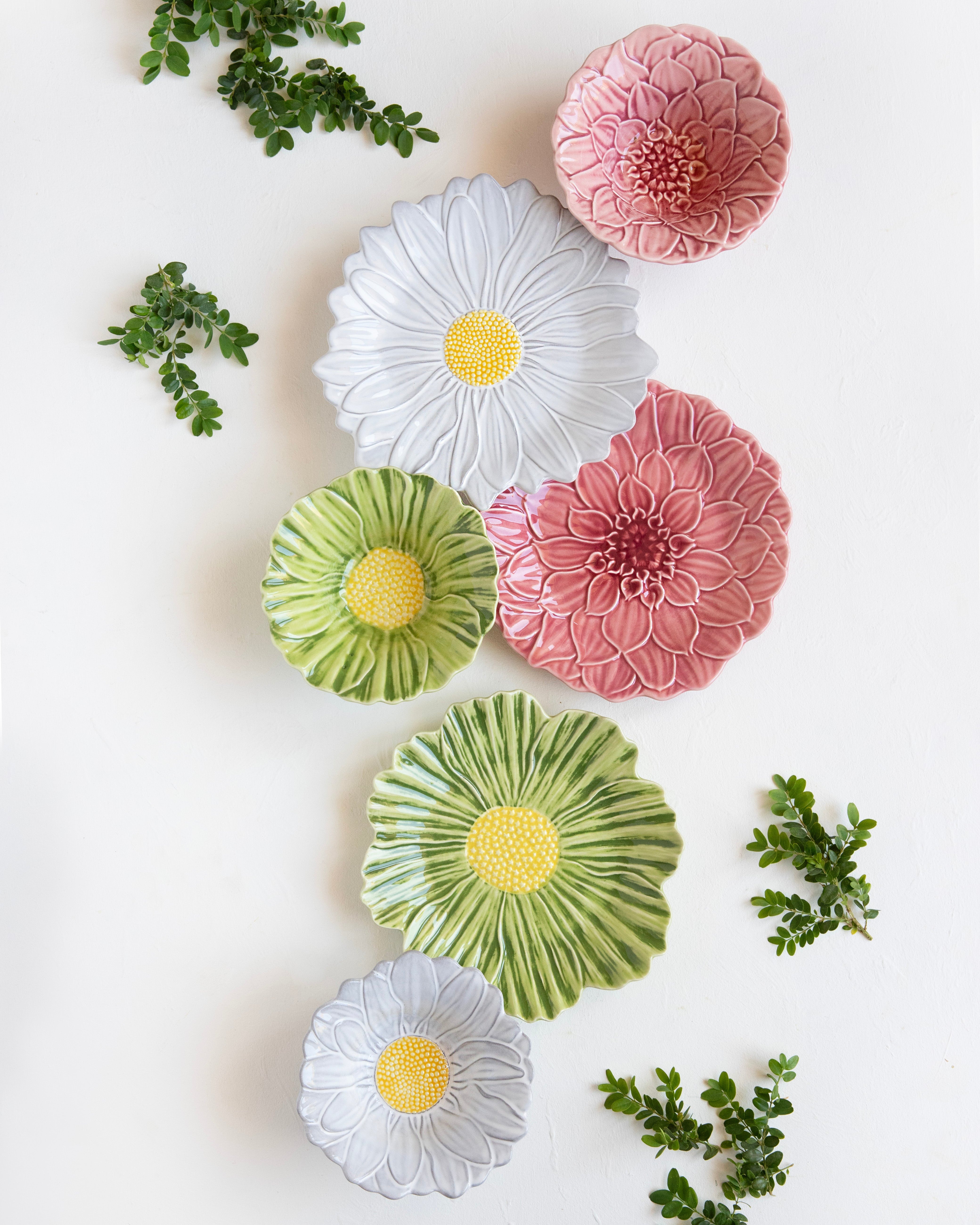 Set 3 Platos Postre Flowers