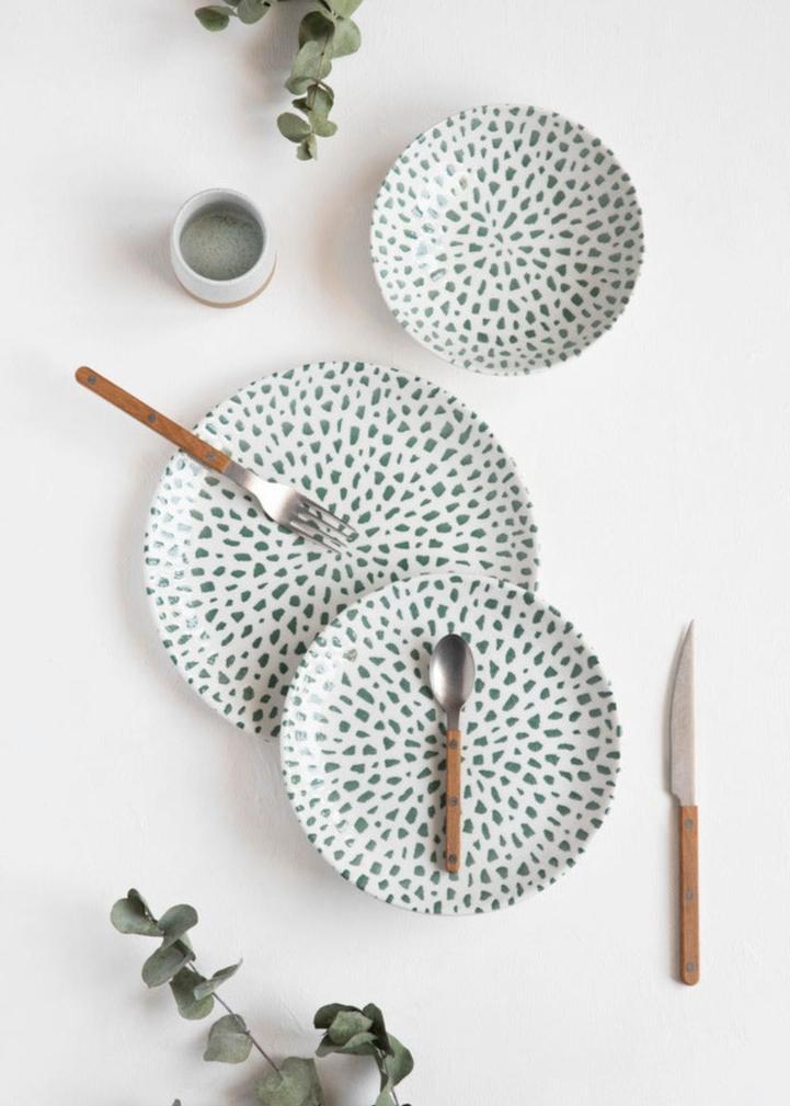 Vajilla 12 piezas Mosaic Forest Green