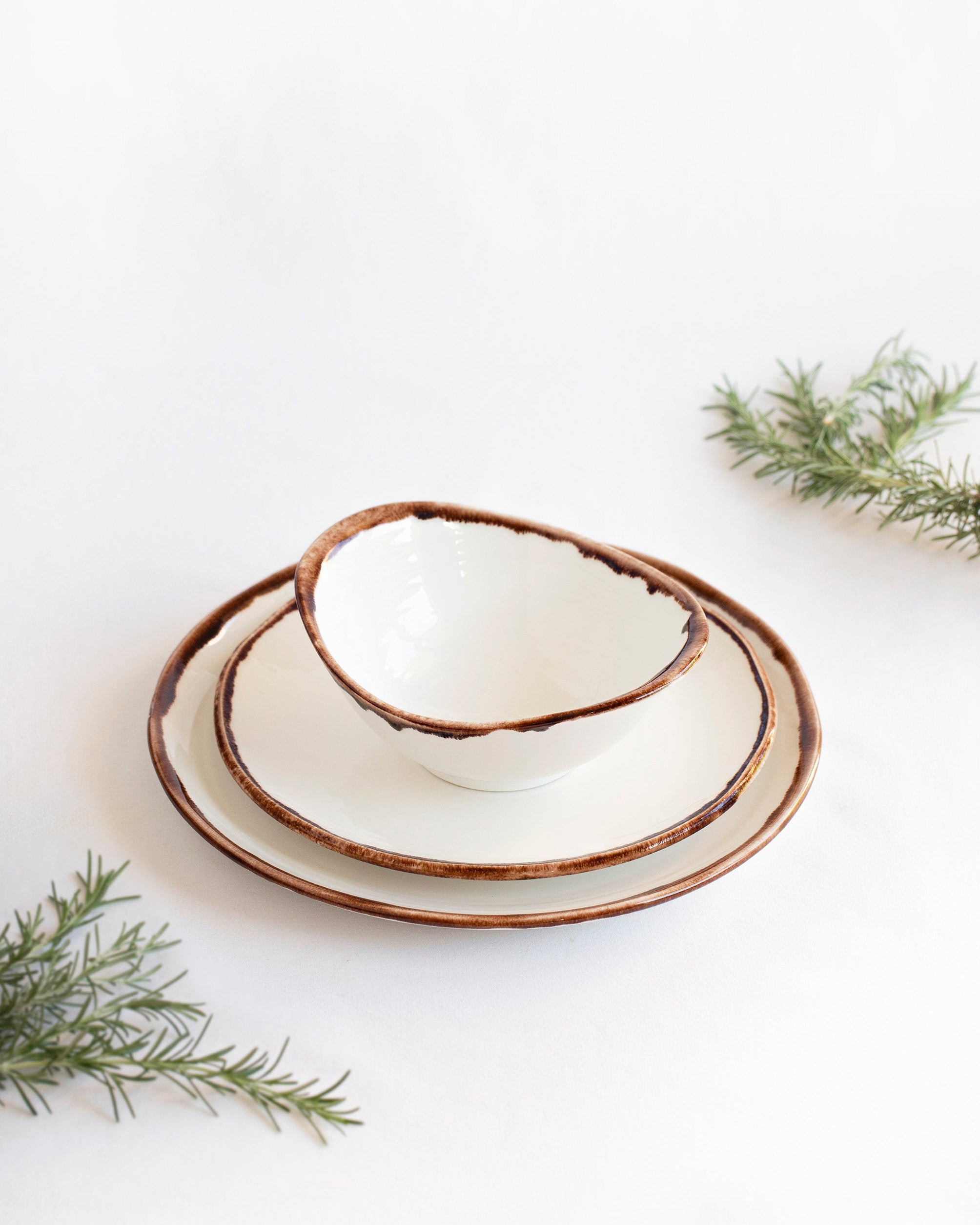 Dessert Teller Organic Natural Brown