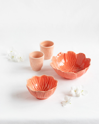 4-teiliges Set Flora Coral