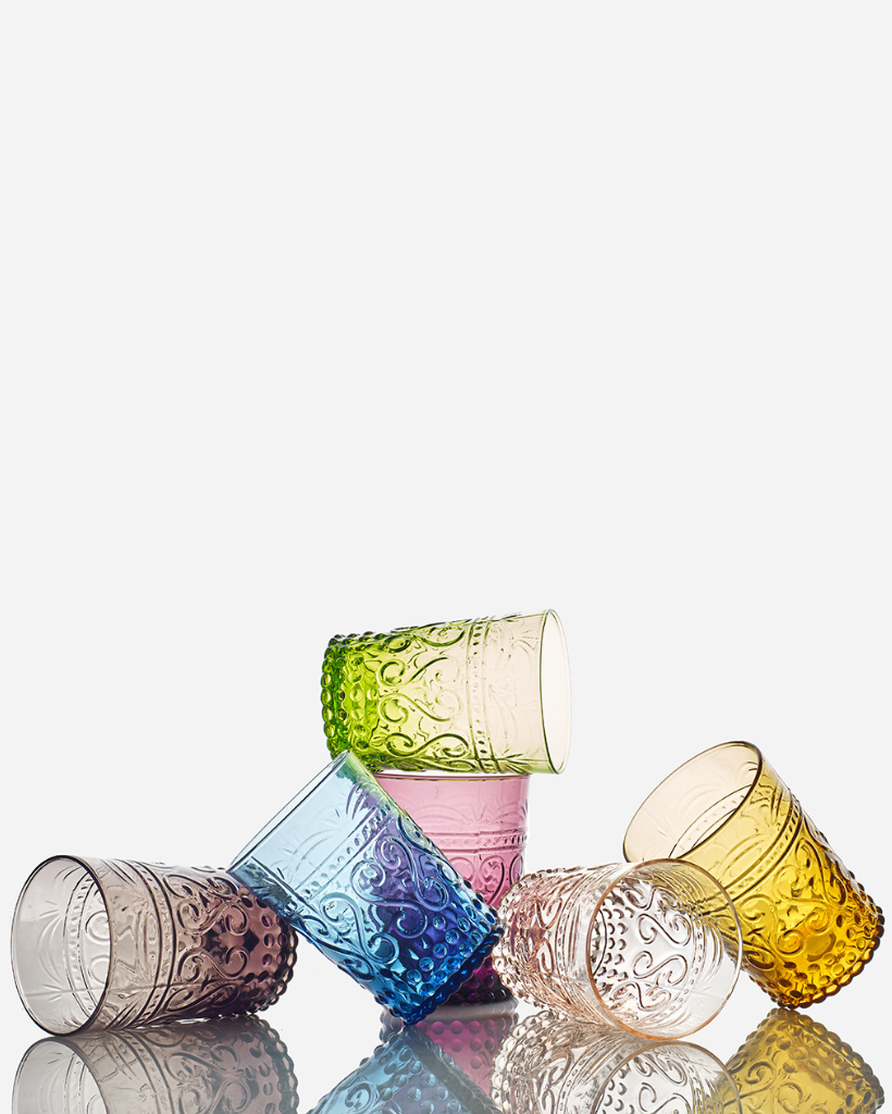 Set mit 6 romantischen Gläsern