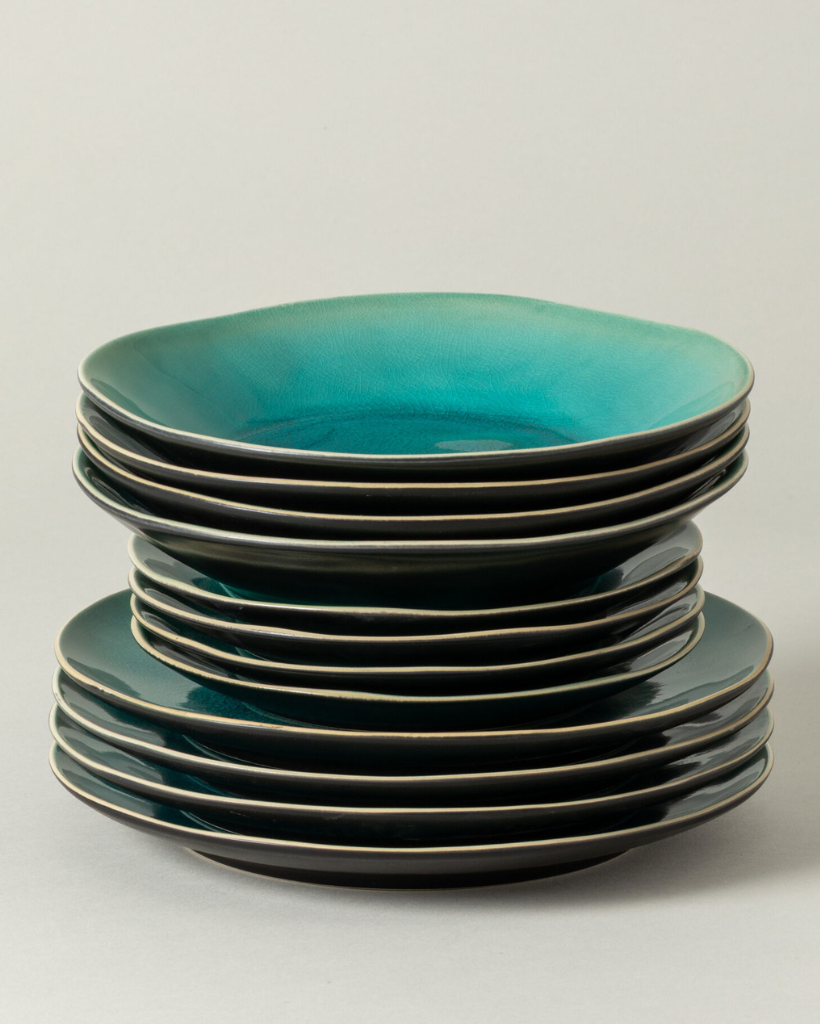 Riviera Blue 12-teiliges Geschirrset