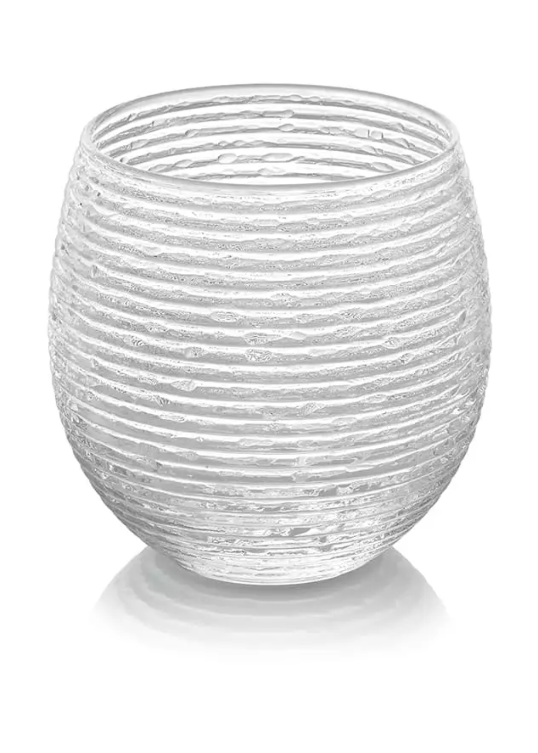 Set mit 6 Reeded Clear Gläsern