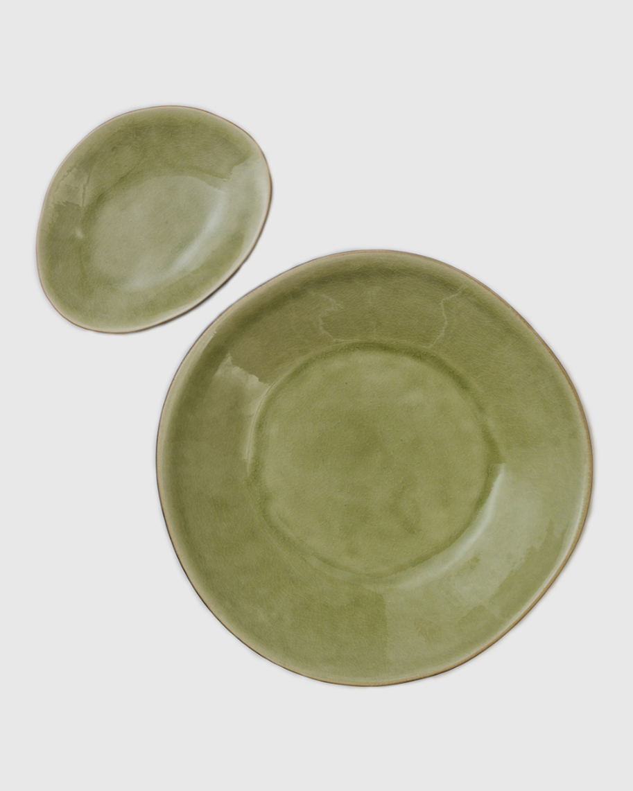 Riviera Green 12-piece Dinner Set