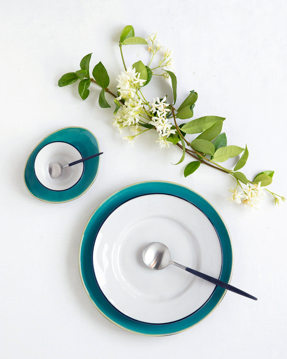 Dessert Plate Blue Edge