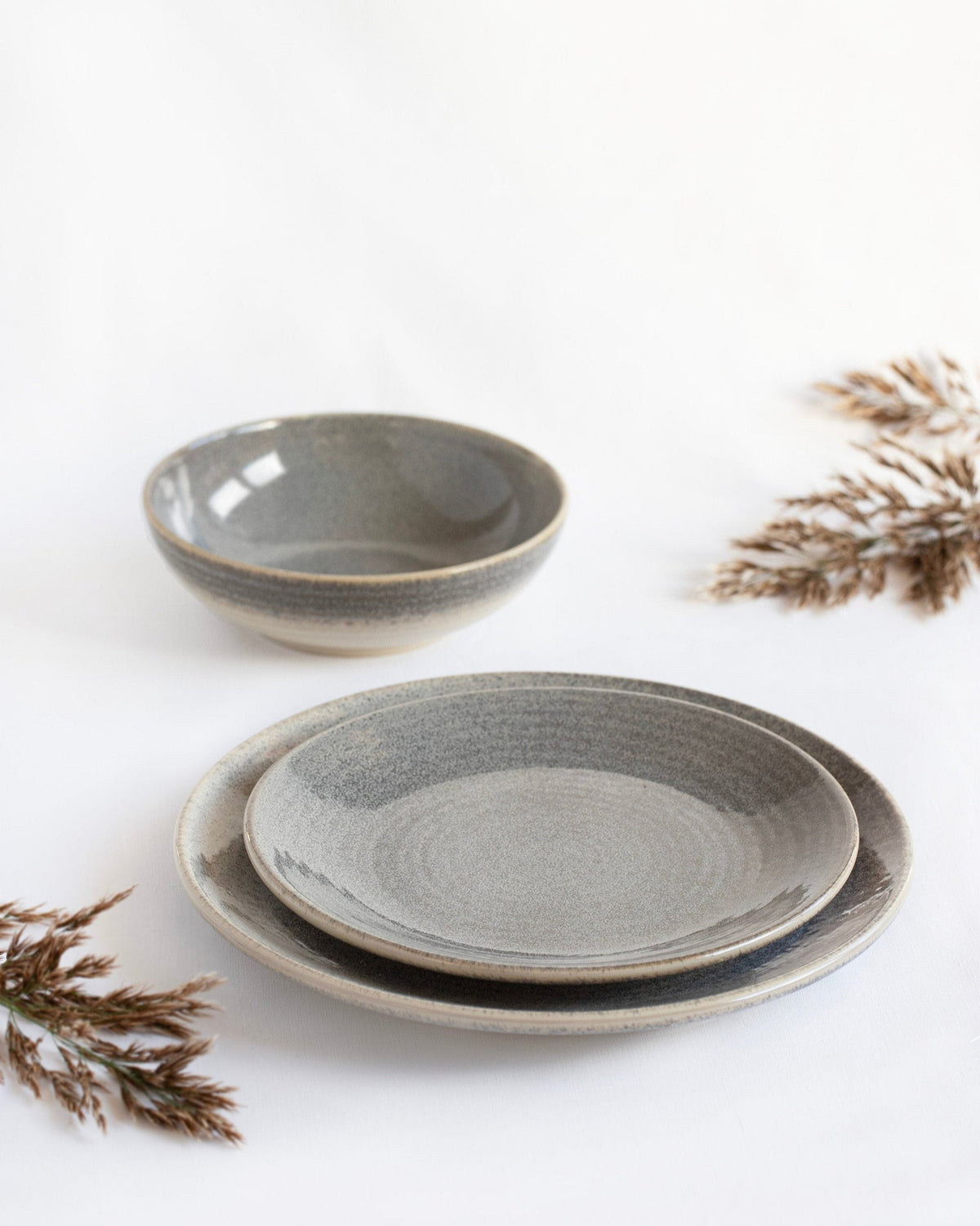 Komplettes Geschirr 12-teilig Sandy, Dudson EVOGPC271 flacher Teller + Dessert + tief