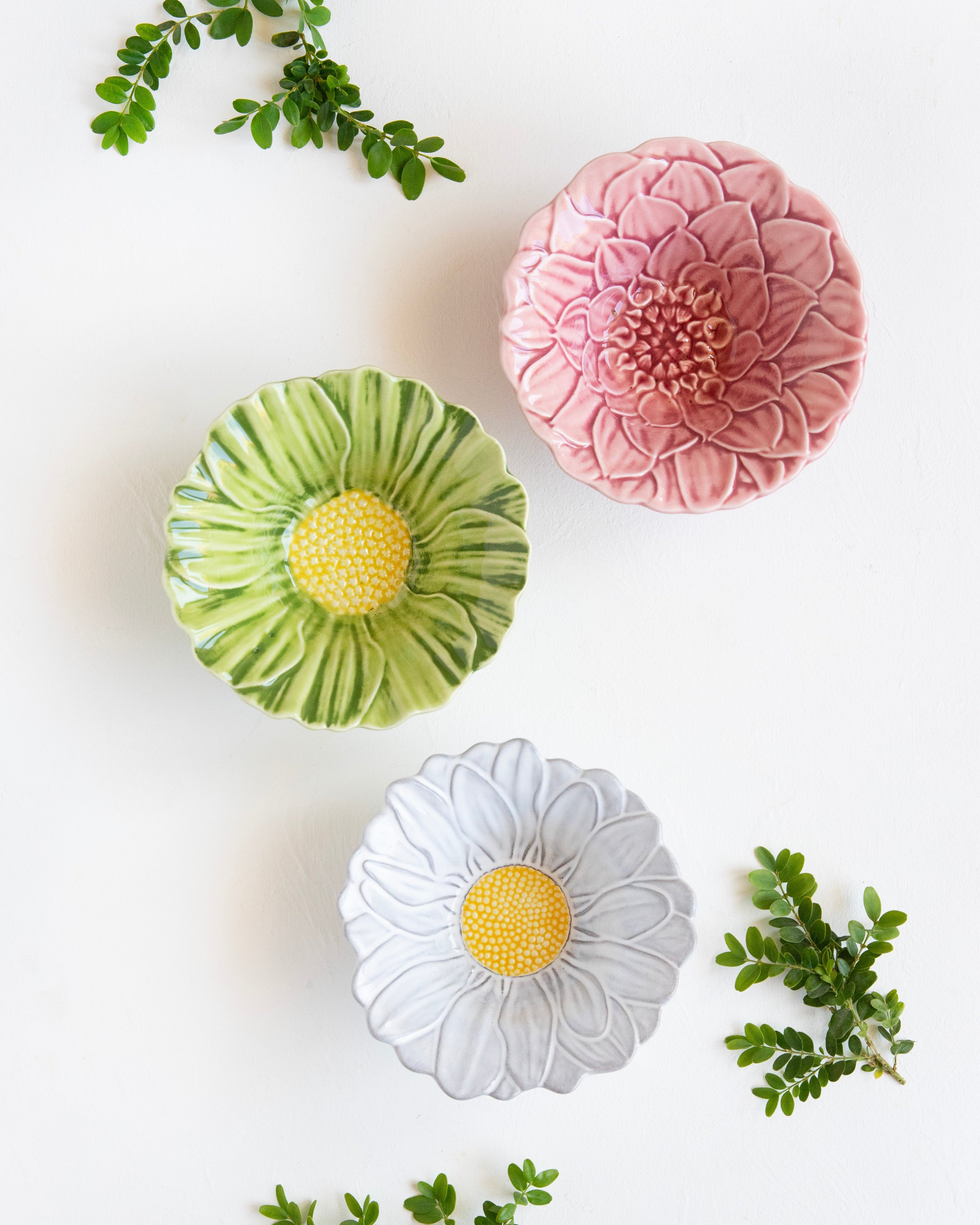 Set 3 Schalen Blumen