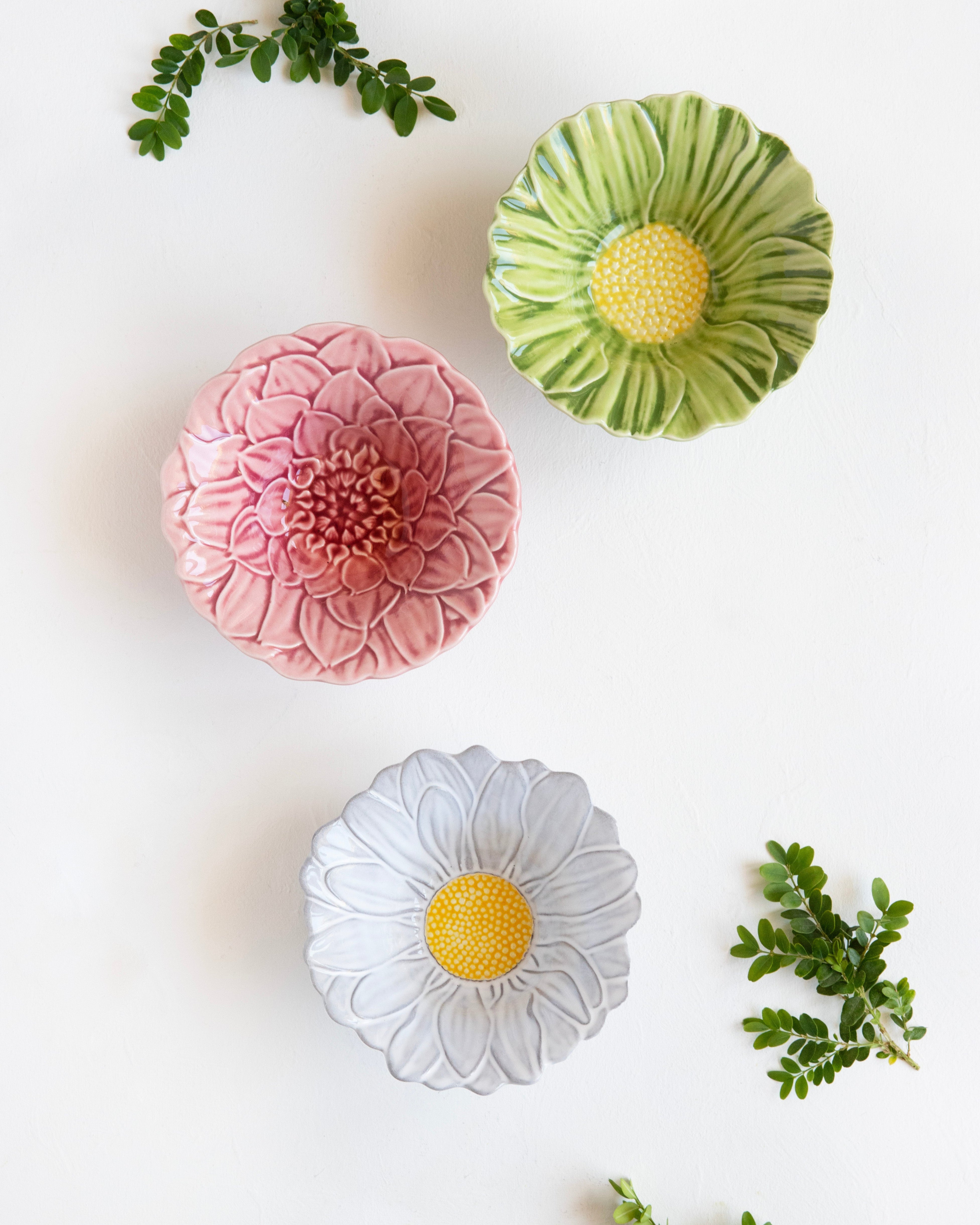 Set 3 Schalen Blumen