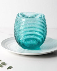 Reeded Turquoise Gläser 6er-Set