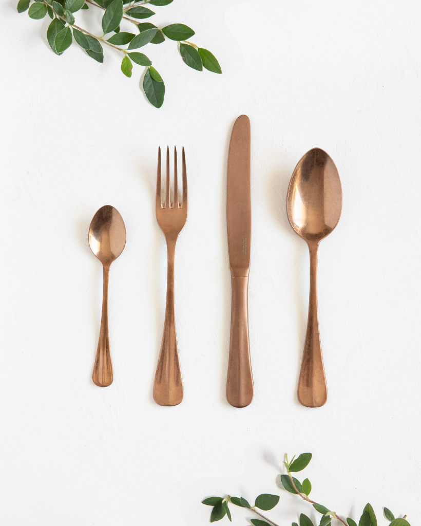 Baguette Vintage Copper Besteckset 4-teilig