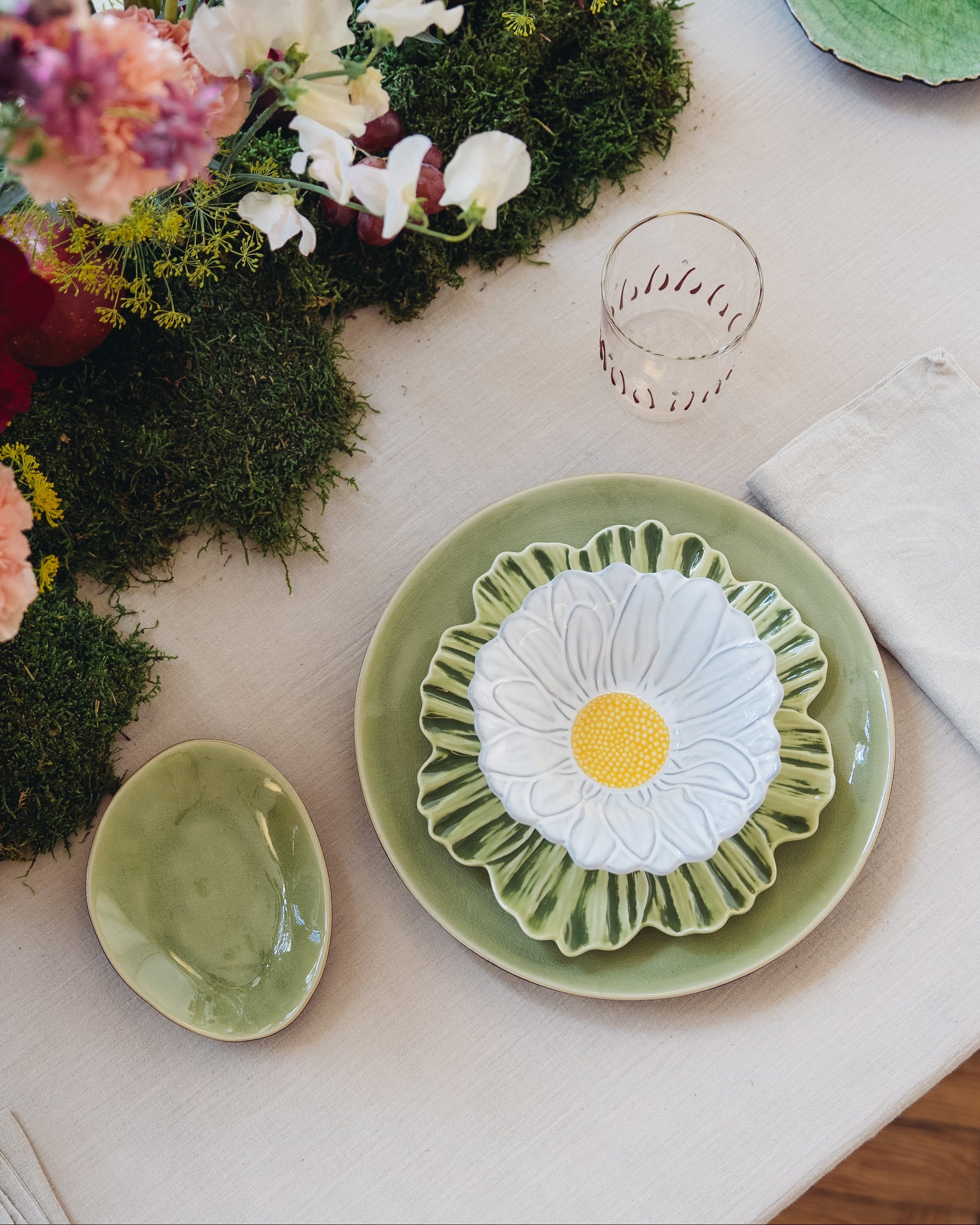 Dessert Plate Flor Verde