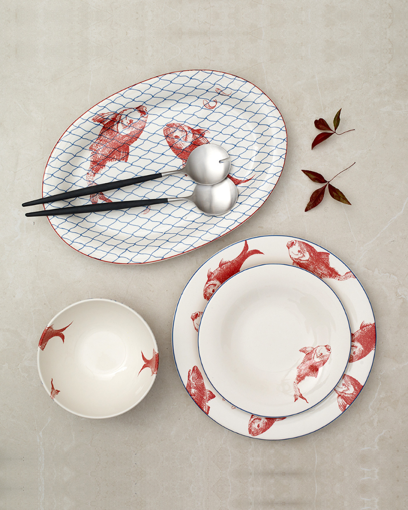 Fish tableware 12 pieces