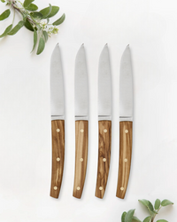 Set aus 4 Lissabon Olive Tree Steakmessern 