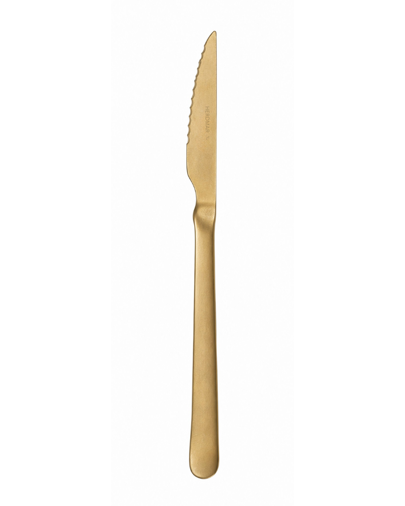 Set mit 6 Tribeca Gold Vintage Steakmessern