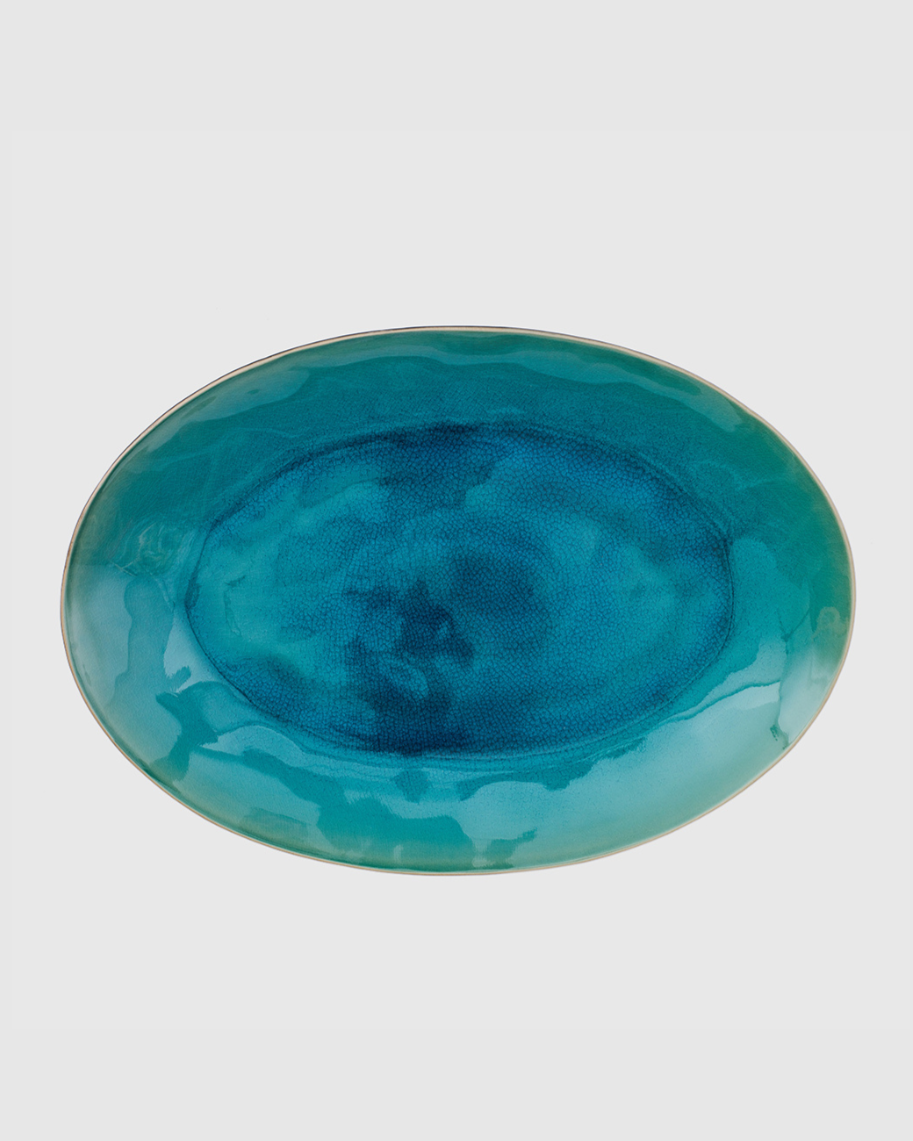 Oval Tray Riviera Blue