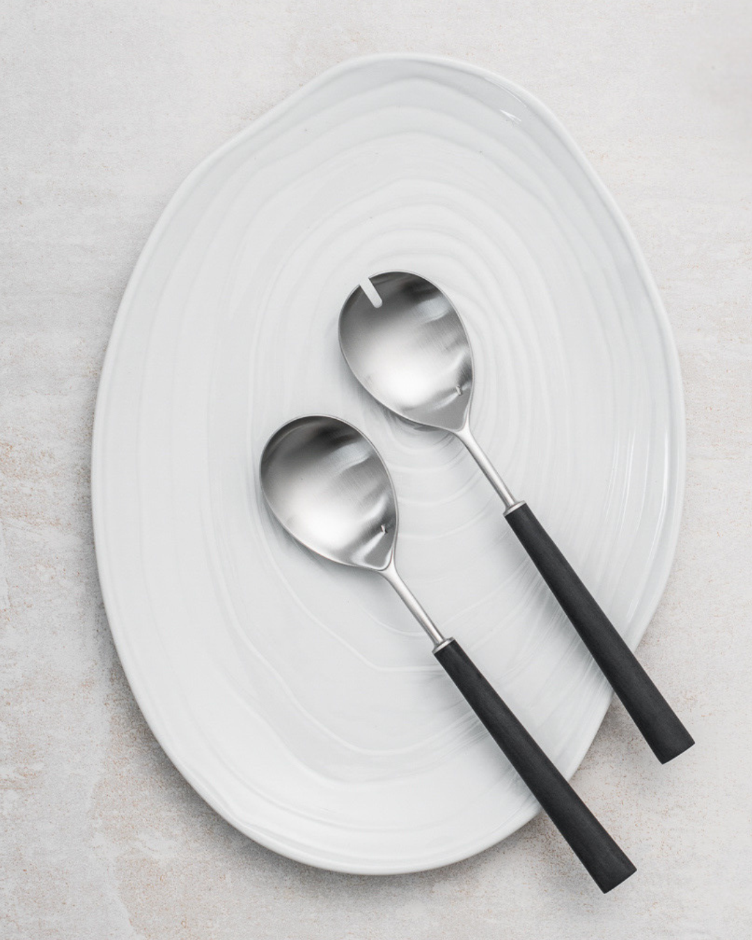 Salad Serving Set Cutipol Ebony 