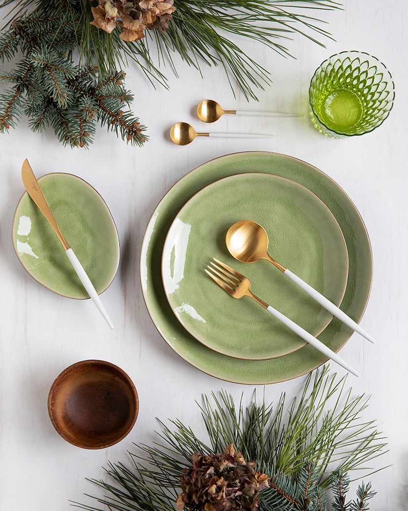 24-teiliges Besteck Cutipol Goa Weiss Gold