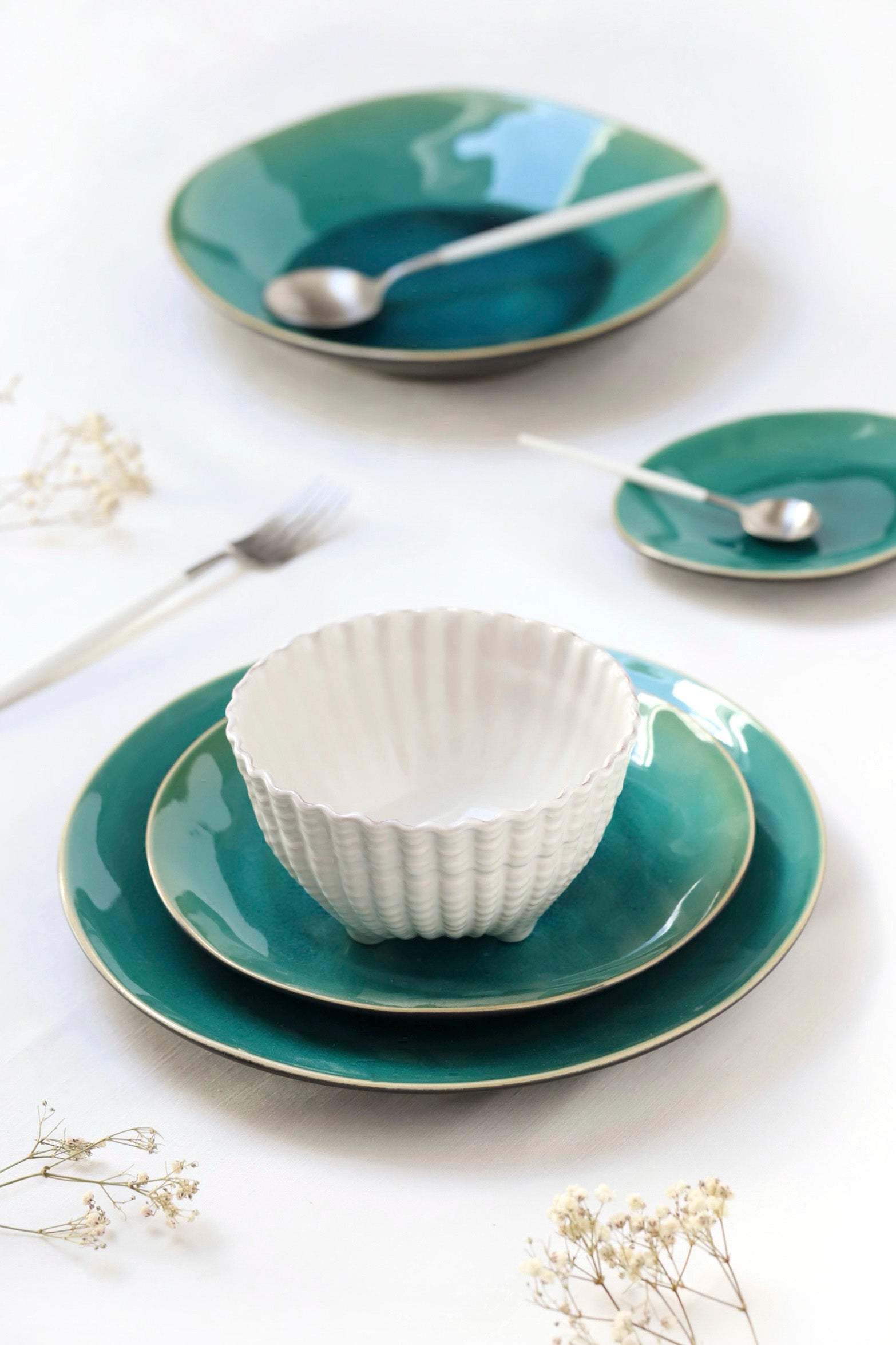 Riviera Blue 12 piece dinner set