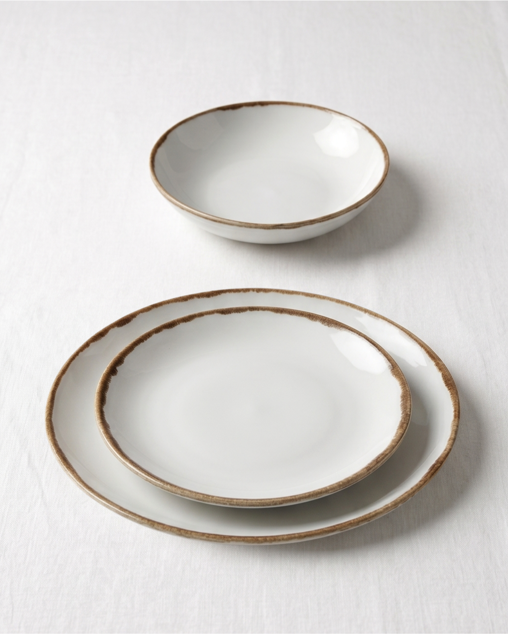 Natural Brown "Regular" 12-piece Dinner Set