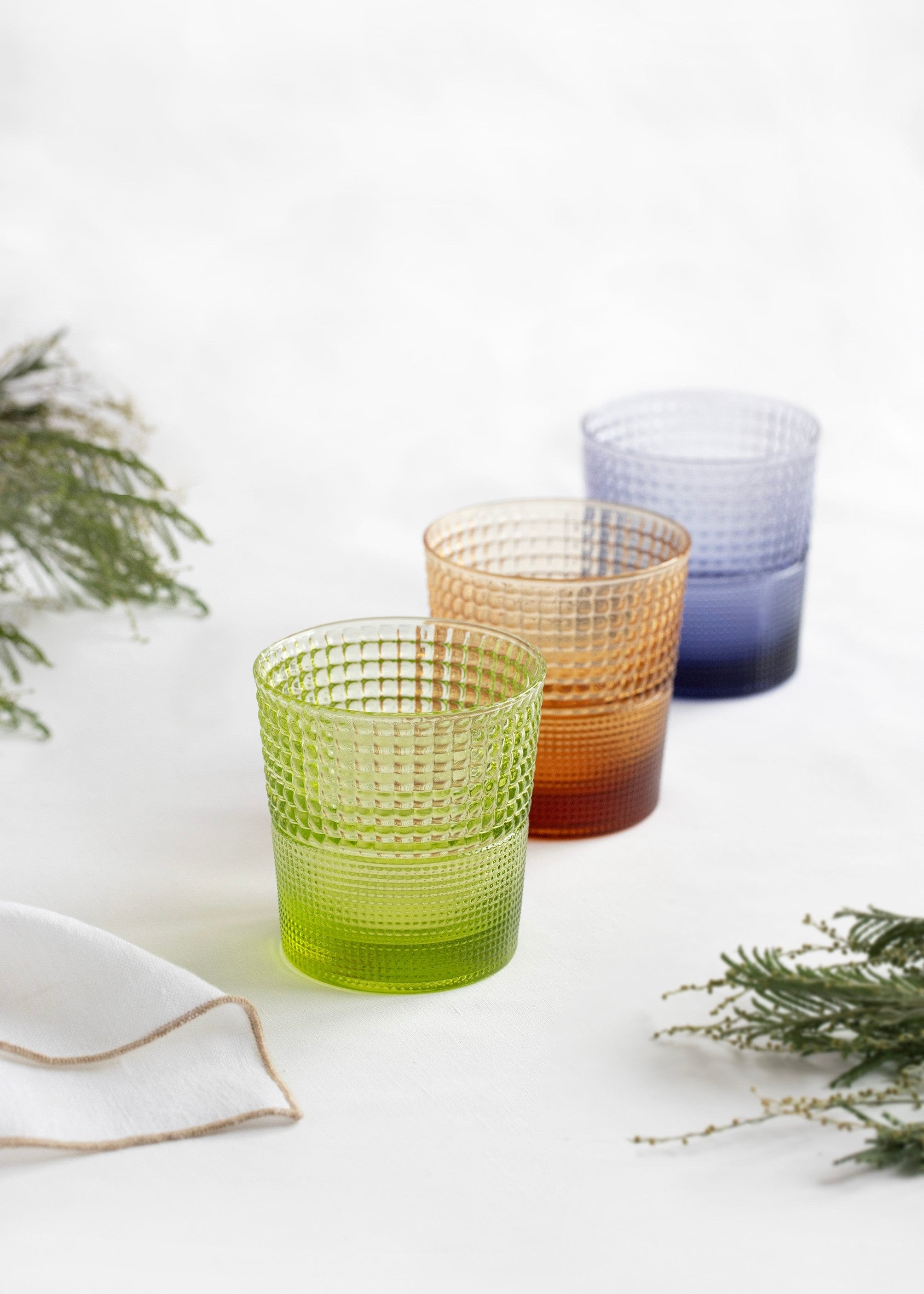 Set of 6 glasses + Jug Pikes Colours 