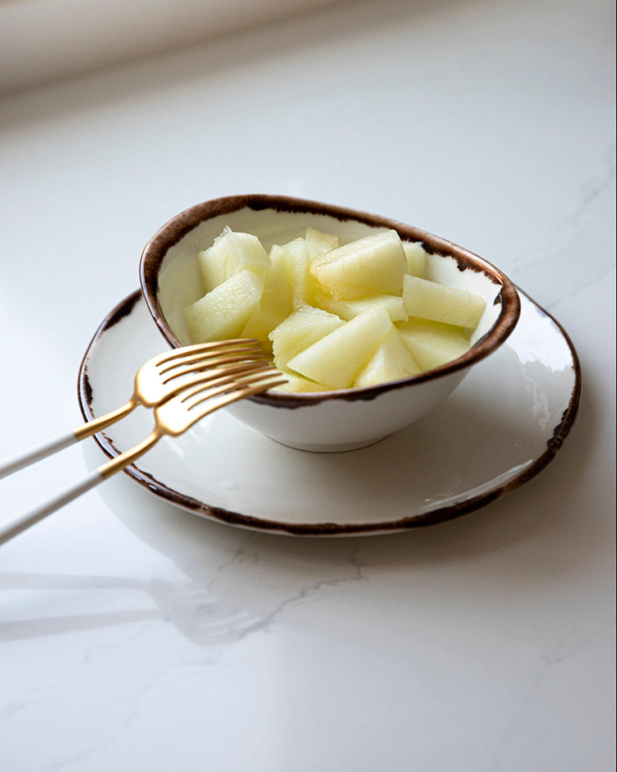 Dessert Plate Organic Natural Brown