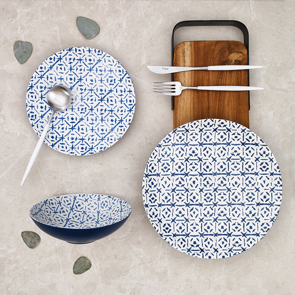 Tiefe Teller Indigo Tile