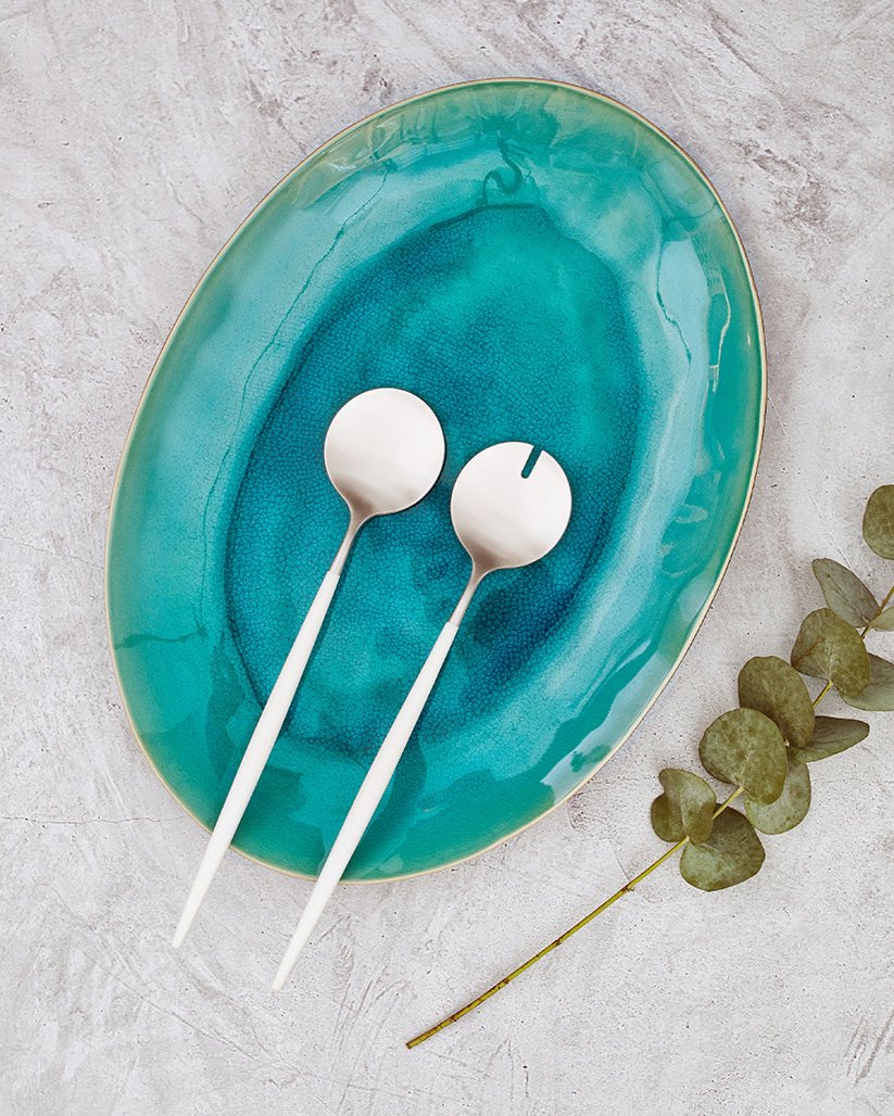 Oval Tray Riviera Blue